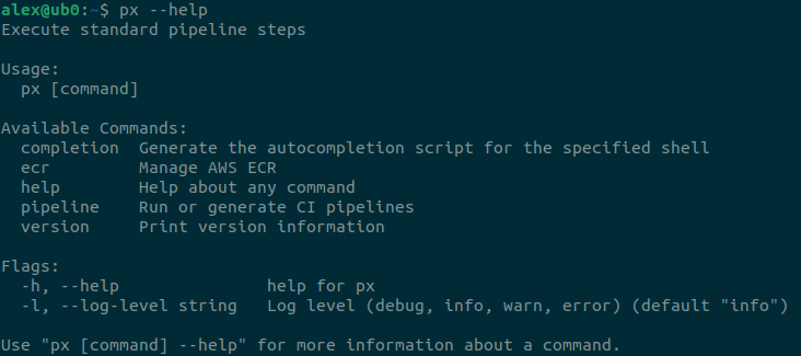 PX CLI project preview